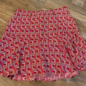 Camila Casuals Skort Skirt Shorts Size 2 S Small Burgundy Print